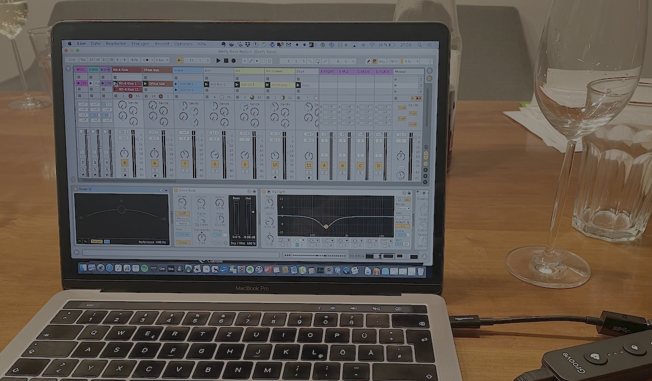 Just Ableton Live & White Wine