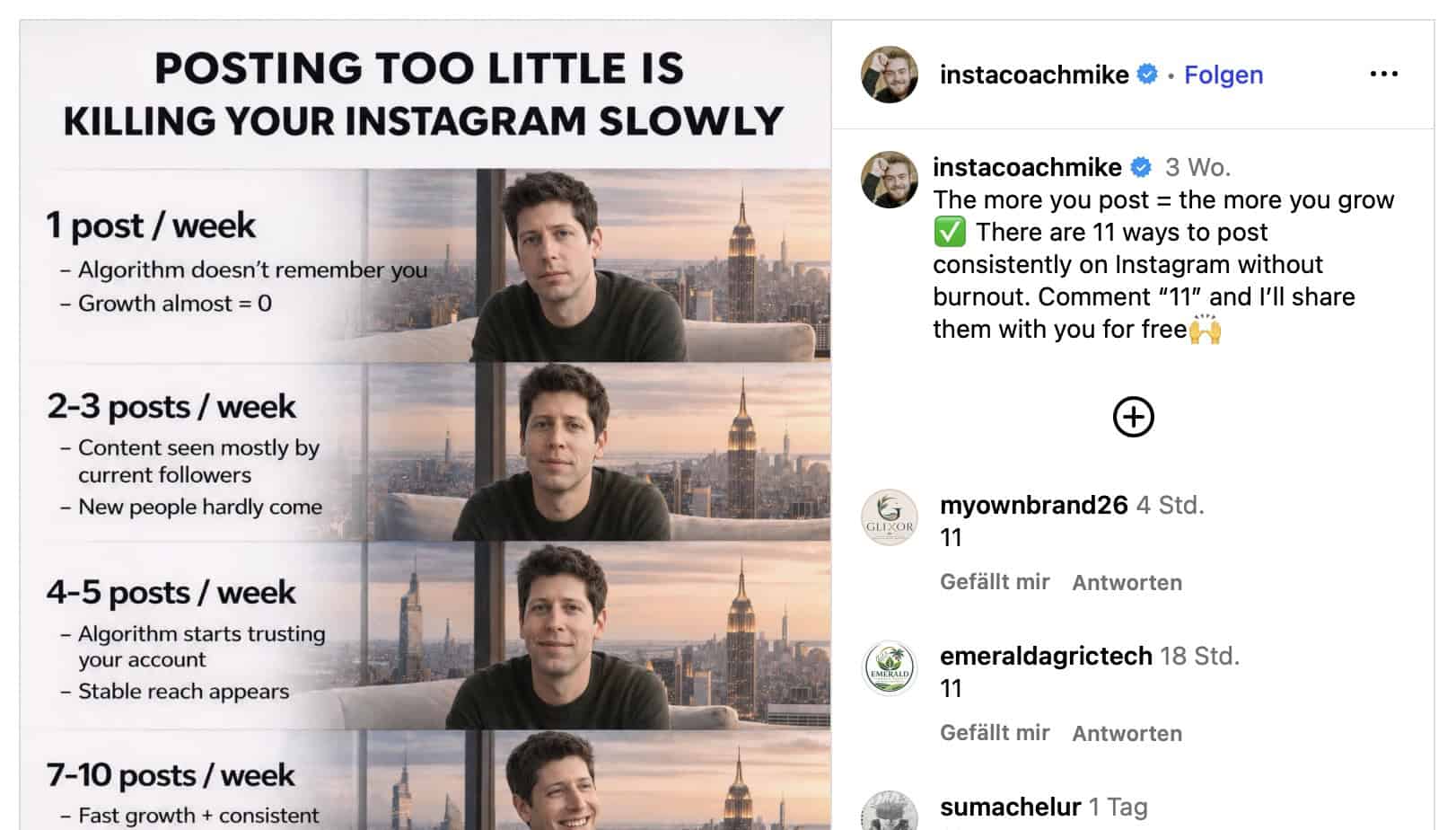 Posting too little